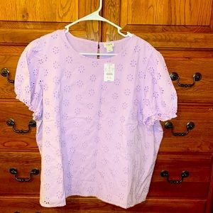 J CREW short sleeve blouse